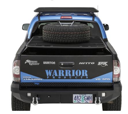 Warrior Lower Tailgate Cover for 2005-15; SMOOTH BLACK STEEL